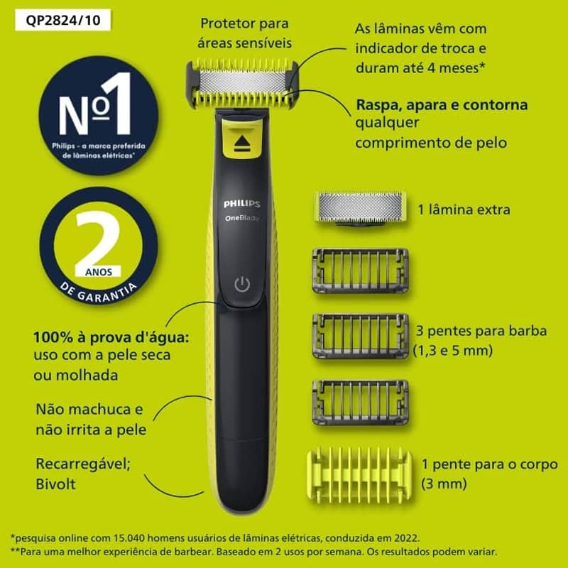ماشین اصلاح موی صورت فیلیپس مدل QP2824
